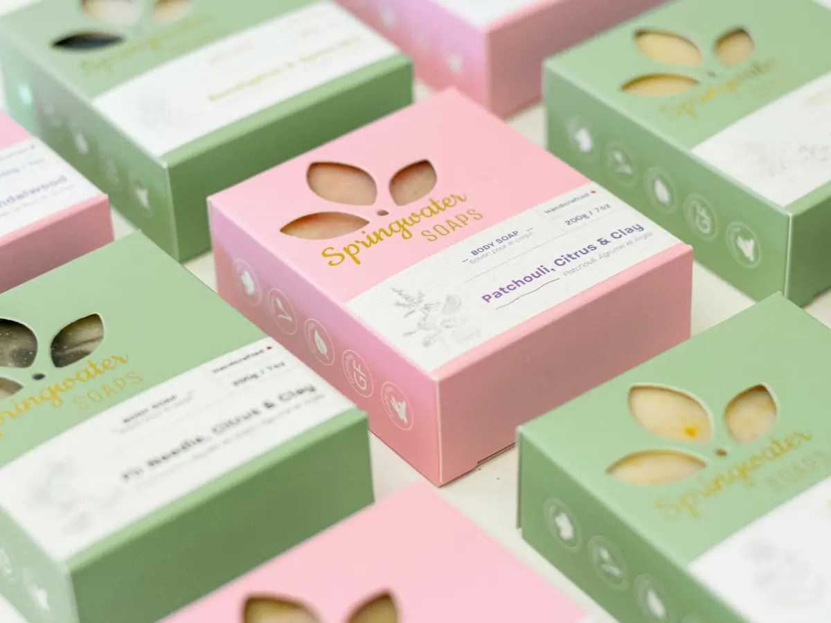 Product photography against a coloured field